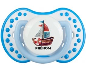 Peinture bateau avec prénom : Blanc-bleu phosphorescente Tétine embout Lovi Dynamic
