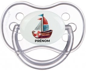 Peinture bateau avec prénom : Transparente classique Tétine embout anatomique