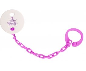 Attache-tétineMy little princess design-5 couleur Rose fuschia