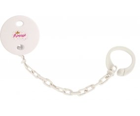 Attache-tétineCouronne jaune princesse couleur Blanc