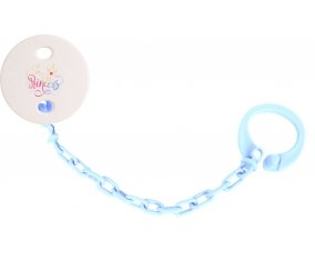Attache-tétineMy little princess design-7 couleur Bleu ciel