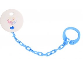 Attache-tétineMy little princess design-7 couleur Bleu turquoise