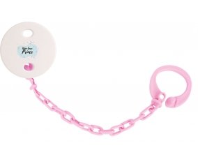 Attache-tétineMon beau prince design-1 couleur Rose clair