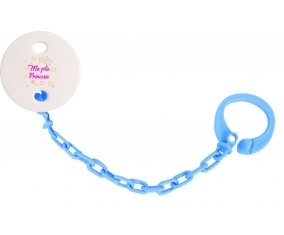 Attache-tétineMa jolie princese design-2 couleur Bleu turquoise