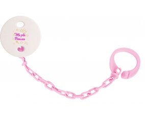 Attache-tétineMa jolie princese design-2 couleur Rose clair