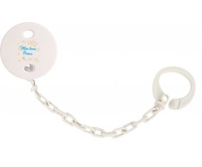Attache-tétineMon beau prince design-2 couleur Blanc