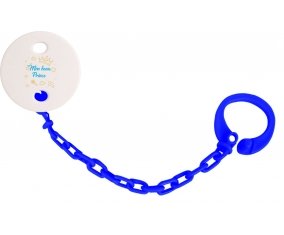 Attache-tétineMon beau prince design-2 couleur Marine