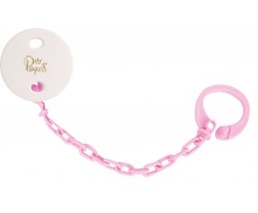 Attache-tétineCouronne dorée princesse couleur Rose clair