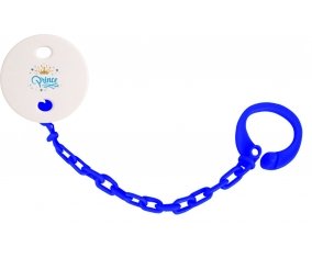 Attache-tétineCouronne jaune étoile prince design-2 couleur Marine