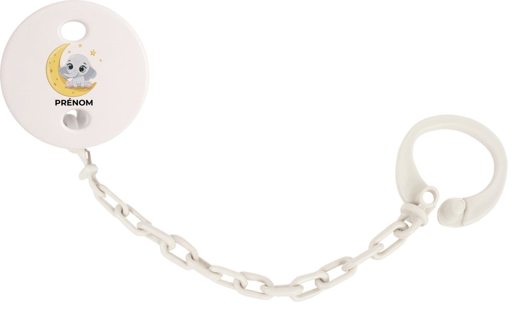 Attache Tetine Personnalisee Bebe Elephant Bonne Nuit Avec Prenom Pour Bebe