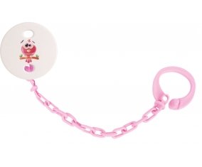 Attache-tétineAnimaux rigolos Oiseau couleur Rose clair