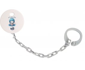 Attache-tétineAnimaux rigolos Fishing couleur Grise