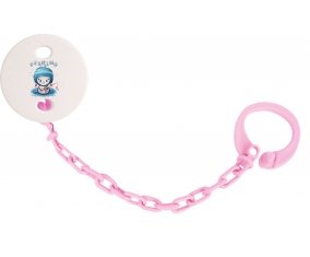 Attache-tétineAnimaux rigolos Fishing couleur Rose clair