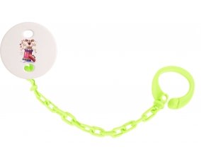 Attache-tétineAnimaux rigolos Woof ! couleur Verte