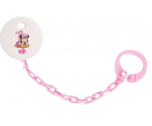 Attache tétine personnalisée minnie - Créa'clip baby