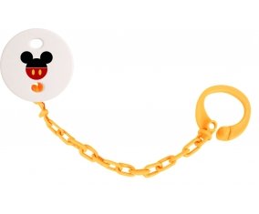 Attache-tétineDisney Mickey short rouge couleur Orange