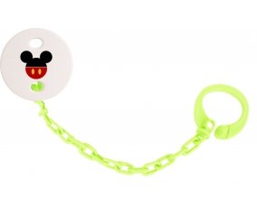 Attache-tétineDisney Mickey short rouge couleur Verte