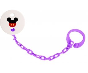 Attache-tétineDisney Mickey short rouge couleur Violet