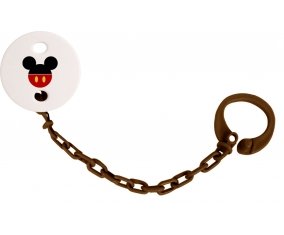 Attache-tétineDisney Mickey short rouge couleur Marron