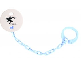 Attache-tétineSpiderman design-5 avec prénom couleur Bleu ciel