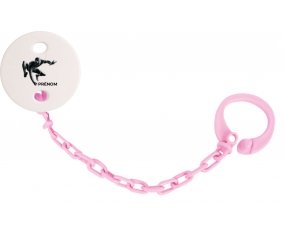 Attache-tétineSpiderman design-5 avec prénom couleur Rose clair