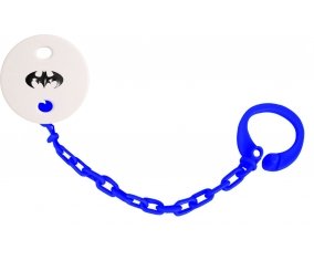 Attache-tétineBatman logo noir couleur Marine
