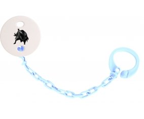 Attache-tétineBatman design-1 couleur Bleu ciel