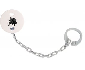 Attache-tétineBatman design-1 couleur Grise