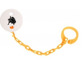 Attache-tétineBatman design-1 couleur Orange