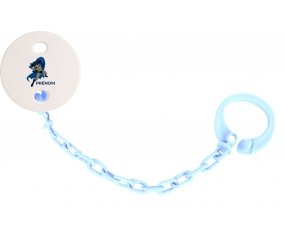 Attache-tétineBatman design-2 couleur Bleu ciel