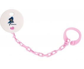 Attache-tétineBatman design-2 couleur Rose clair