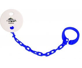 Attache-tétineBatman logo design-2 avec prénom couleur Marine