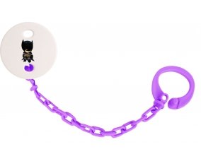 Attache-tétineBatman kids logo couleur Violet