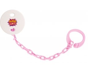 Attache-tétineSuper MOM couleur Rose clair