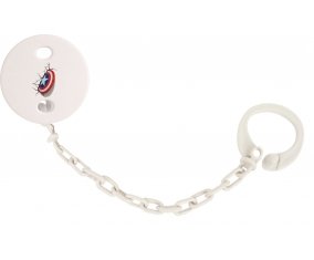 Attache-tétineBouclier Captain America casse le mur couleur Blanc