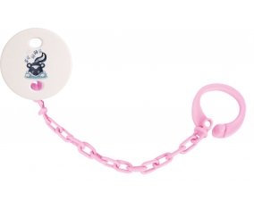 Attache-tétineAnimaux rigolos Skunk couleur Rose clair