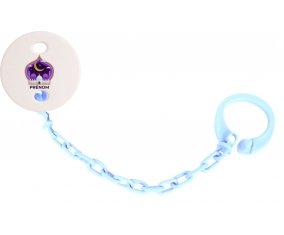 Attache-tétineIslam mosqué avec prénom design-4 couleur Bleu ciel
