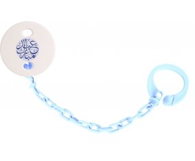Attache-tétineIslam eid moubarek design-1 couleur Bleu ciel