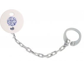 Attache-tétineIslam eid moubarek design-1 couleur Grise