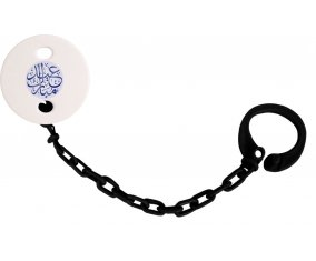 Attache-tétineIslam eid moubarek design-1 couleur Noire