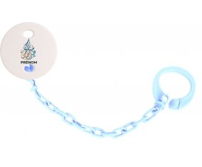 Attache-tétineIslam eid adha mubarak design-1 avec prénom couleur Bleu ciel
