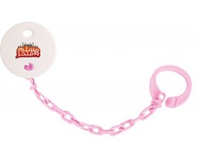Attache-tétineMuslim wa aftakhir en arabe couleur Rose clair