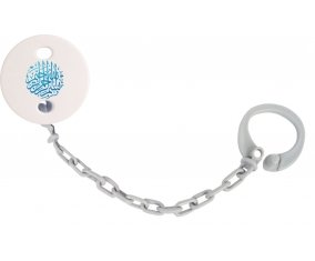 Attache-tétineBism allah alrahman alraheem en Bleu couleur Grise