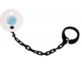 Attache-tétineBism allah alrahman alraheem en Bleu couleur Noire