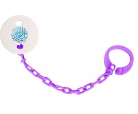 Attache-tétineBism allah alrahman alraheem en Bleu couleur Violet