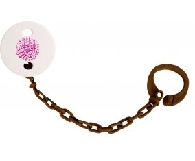 Attache-tétineBism allah alrahman alraheem en Rose couleur Marron