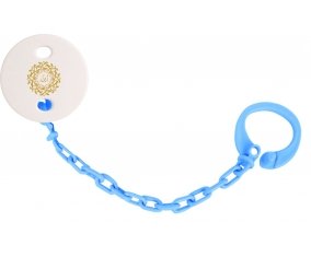 Attache-tétineAllah & Mohamed en arabe couleur Bleu turquoise