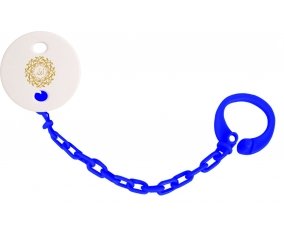Attache-tétineAllah & Mohamed en arabe couleur Marine