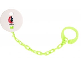 Attache-tétineOeuf de Pâques design-15 avec prénom couleur Verte