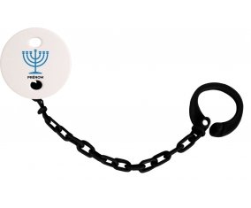 Attache-tétineJudaisme : Menorah couleur Noire